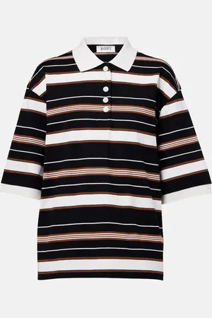 Rohe Striped cotton polo shirt
