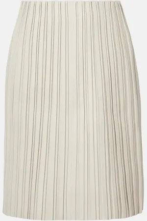 Rohe PlissÃ© leather midi skirt