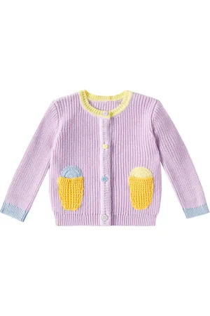 Stella McCartney Ribbed-knit embroidered cotton cardigan