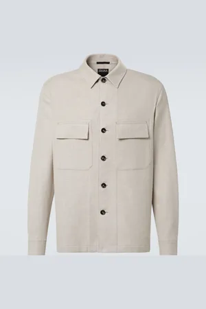 Ermenegildo Zegna Linen, wool, and silk-blend overshirt
