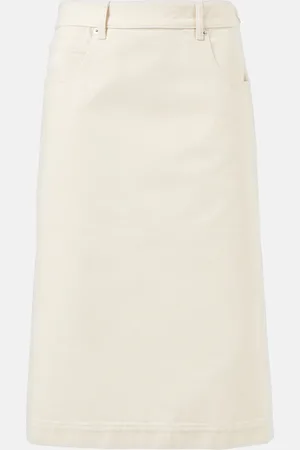 Bottega Veneta Denim midi skirt