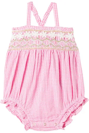 Louise Misha Baby Francesca gingham cotton playsuit