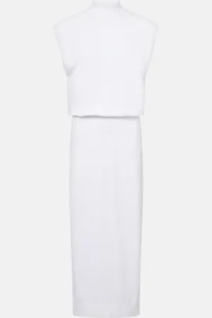Alaïa Column cotton midi dress