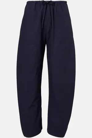Leset Kyoto cotton wide-leg pants