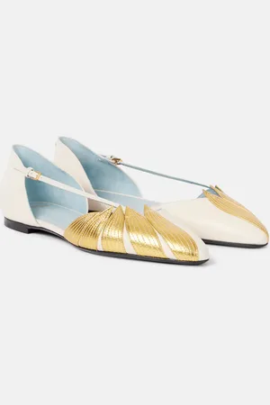 VALENTINO GARAVANI Foliefoliage leather ballet flats