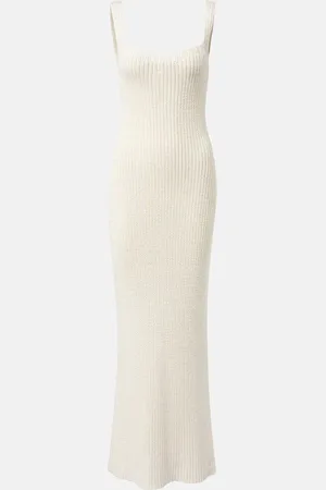 Khaite Lex ribbed-knit silk maxi dress
