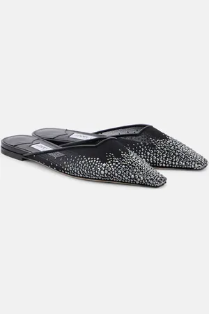 Jimmy Choo Vivi embellished mesh mules