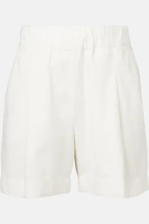 DRIES VAN NOTEN Gathered denim shorts
