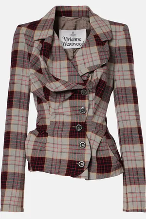 Vivienne Westwood Drunken Tailored checked wool blazer