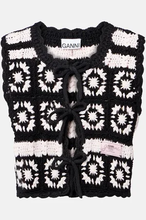 Ganni Cotton crochet vest