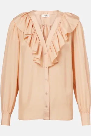 Chloé Ruffled silk habutai blouse