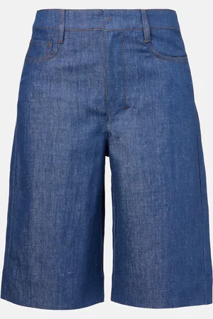 Max Mara Eric cotton and linen twill shorts