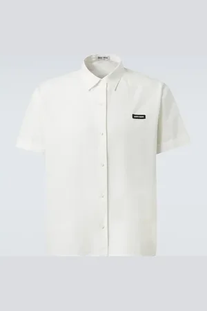 Miu Miu Cotton and linen poplin shirt