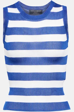 Dolce & Gabbana Portofino ribbed-knit striped tank top