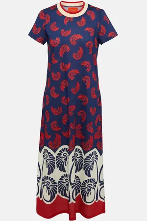 La DoubleJ Sporty Swing printed cotton midi dress