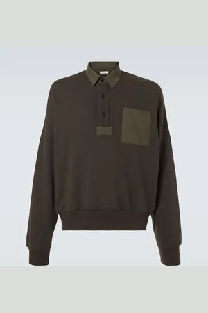 The Row Dende cotton and cashmere polo shirt