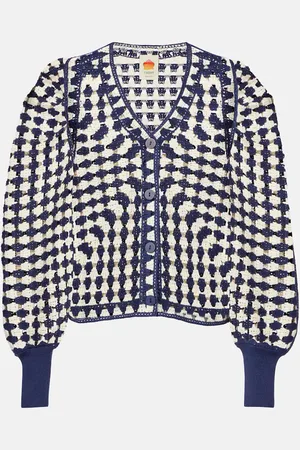 Farm Rio Crochet cotton-blend cardigan