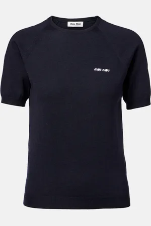 Miu Miu Ribbed-knit virgin wool top