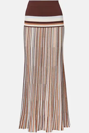 FAITHFULL THE BRAND Citara striped cotton-blend maxi skirt