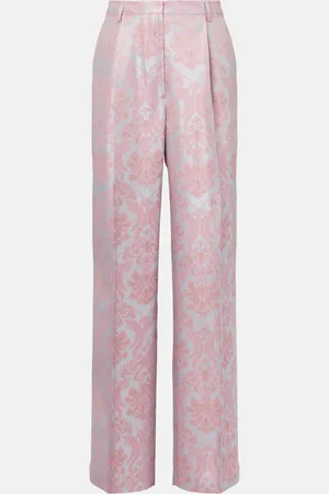 DRIES VAN NOTEN Floral jacquard straight pants