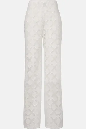 TOVE Kaia embroidered wide-leg pants