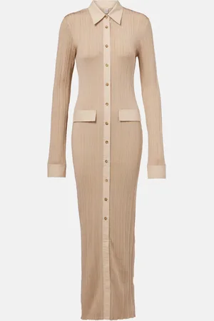 Totême Ribbed-knit shirt dress