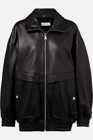 Nour Hammour Beck leather bomber jacket