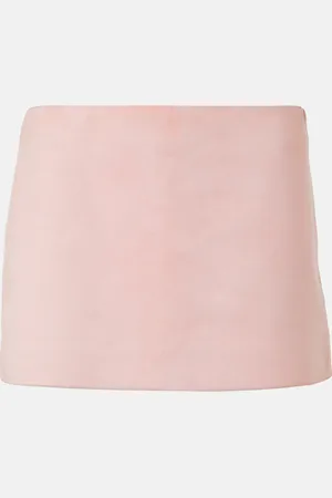 Khaite Jett suede miniskirt