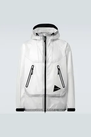 and wander Paneled PU raincoat