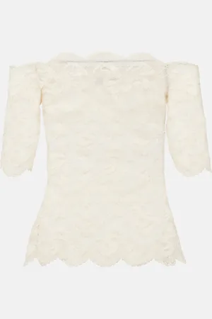 Paco rabanne Off-shoulder lace top