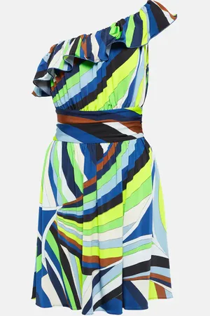 Puccini Iride one-shoulder jersey minidress