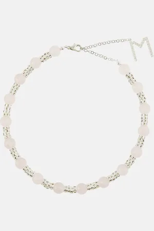 MAGDA BUTRYM Embellished necklace with rose quartz