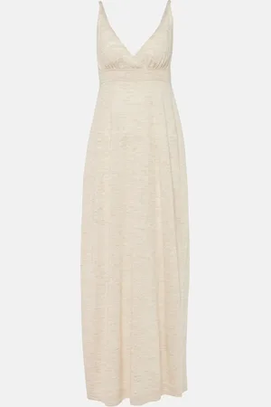 Loro Piana Cashmere, linen, and silk midi dress