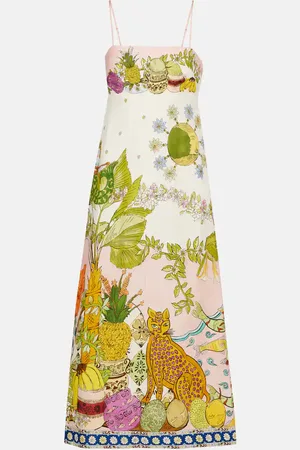 ALÉMAIS Hazel printed linen-blend maxi dress