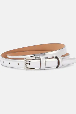 Max Mara Metallic leather belt