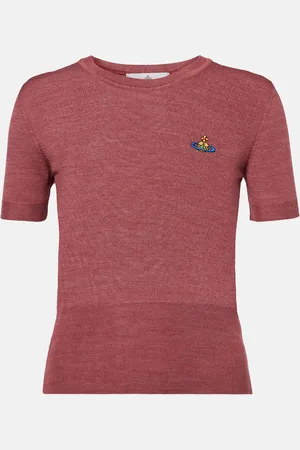 Vivienne Westwood Bea logo wool and silk top