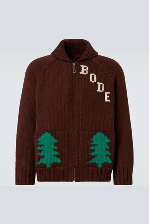BODE Logo intarsia wool cardigan