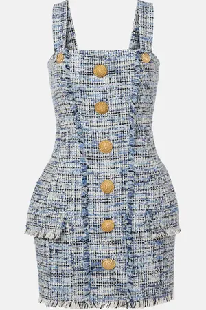 Balmain Denim tweed minidress