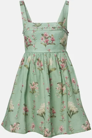 Agua by Agua Bendita Hierbabuena floral linen minidress