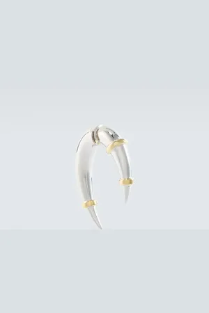 Rainbow K Horn 14kt white and yellow gold single earring