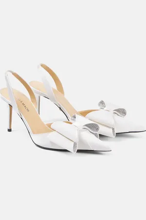 Mach & Mach Le Cadeau 85 satin slingback pumps