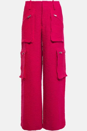 AMIRI High-rise wide-leg bouclÃ© cargo pants