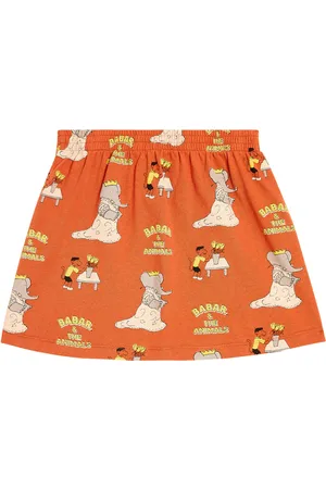 The Animals Observatory Wombat printed cotton skirt