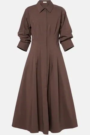 Simkhai Pintuck cotton-blend midi dress
