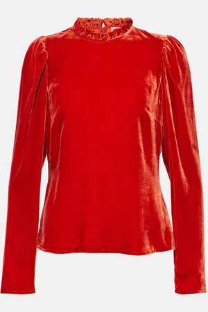 ULLA JOHNSON Mariene velvet blouse