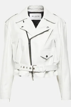Alaïa Cropped leather biker jacket