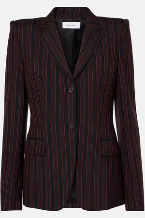 Alexander McQueen Striped wool blazer