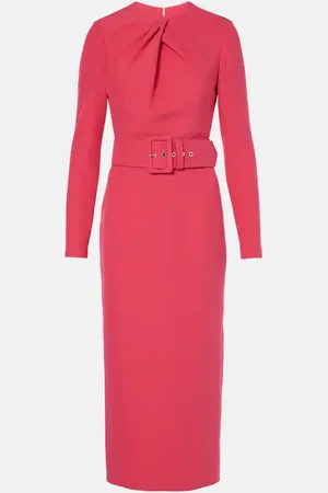 Safiyaa Belted midi dress