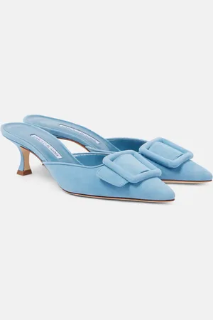 Manolo Blahnik Maysale suede mules