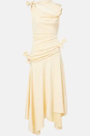 Acne Studios Cutout asymmetric jersey midi dress